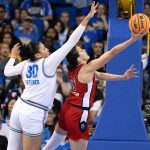 Which UCLA Bruins missed the exhibition against Team Canada?