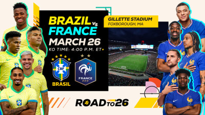 Brazil and France to meet in international friendly at Gillette Stadium on March 26, 2026