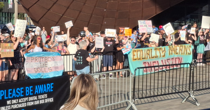 Rallygoers Meet the Trans Athlete Culture Wars With Celebration