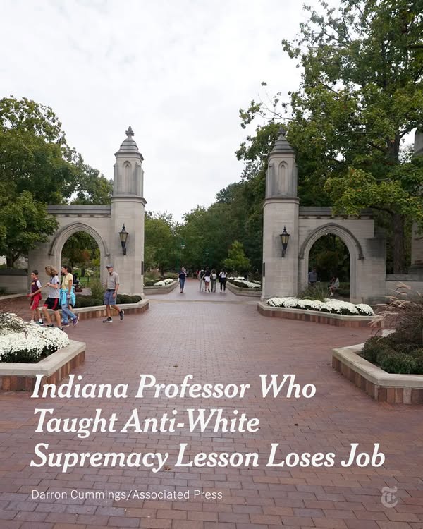 An Indiana University instructor who showed a graphic in class that listed the “Make America Great Again” slogan as covert white supremacy has lost her job. Administrators suspended the instructor, Jessica Adams, after Senator Jim Banks, an ally of President – facebook.com An Indiana University instructor who showed a graphic in class that listed the “Make America Great Again” slogan as covert white supremacy has lost her job. Administrators suspended the instructor, Jessica Adams, after Senator Jim Banks, an ally of President – facebook.com
