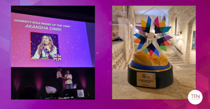 Akansha Dimri named Diversity Role Model of the Year at Global Startup Awards 2026 — TFN